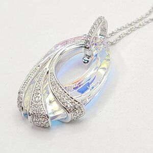 DANBURY MINT The Shimmering Sea Crystal Pendant Silver-plated